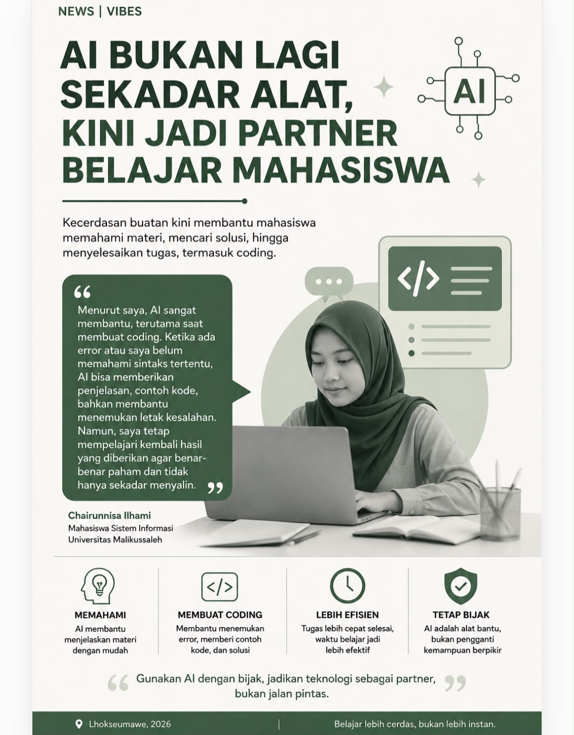AI Bukan Lagi Sekadar Alat, Kini Jadi Partner Belajar Mahasiswa
