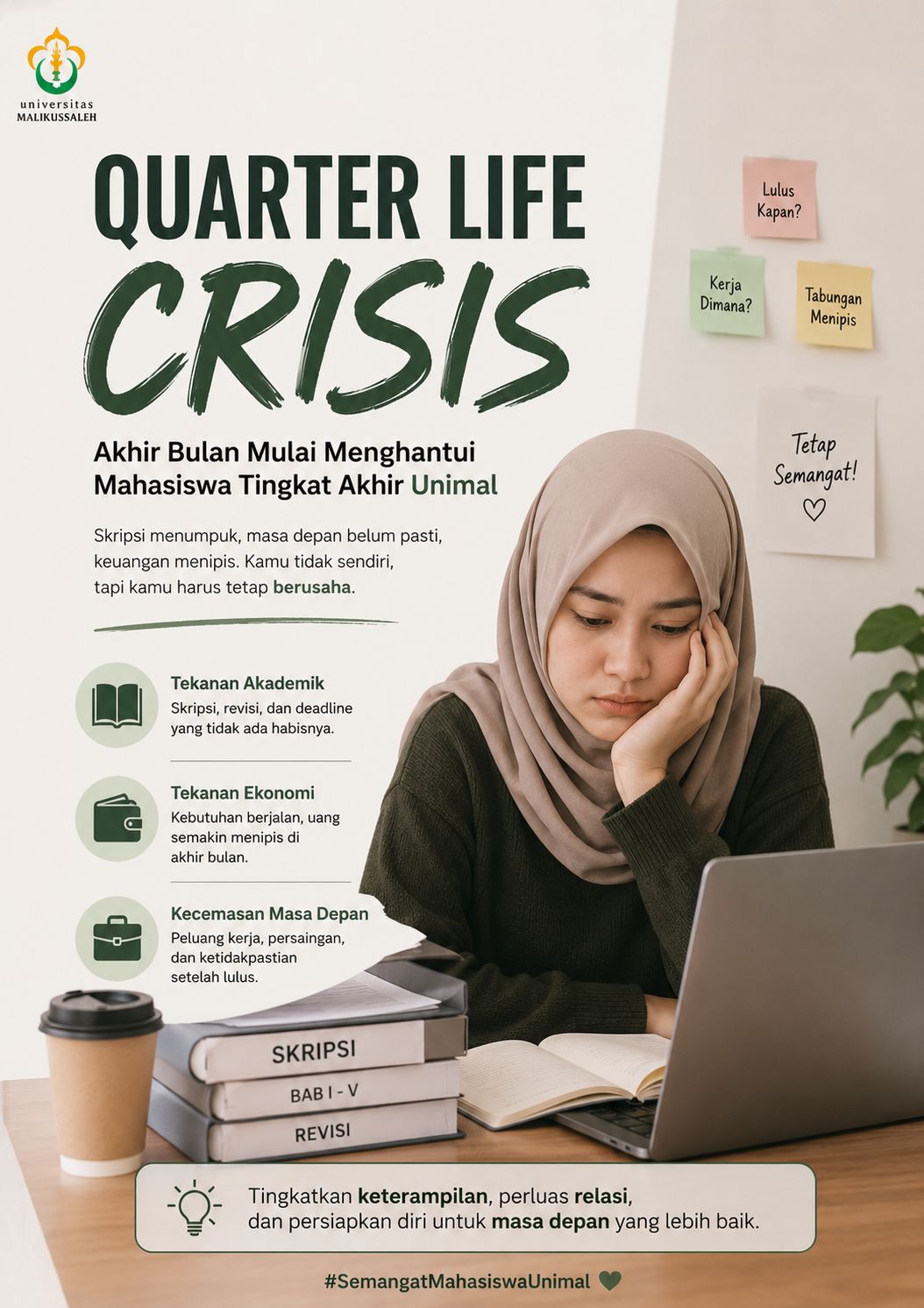Quarter Life Crisis di Akhir Bulan Menghantui Mahasiswa Tingkat Akhir Unimal